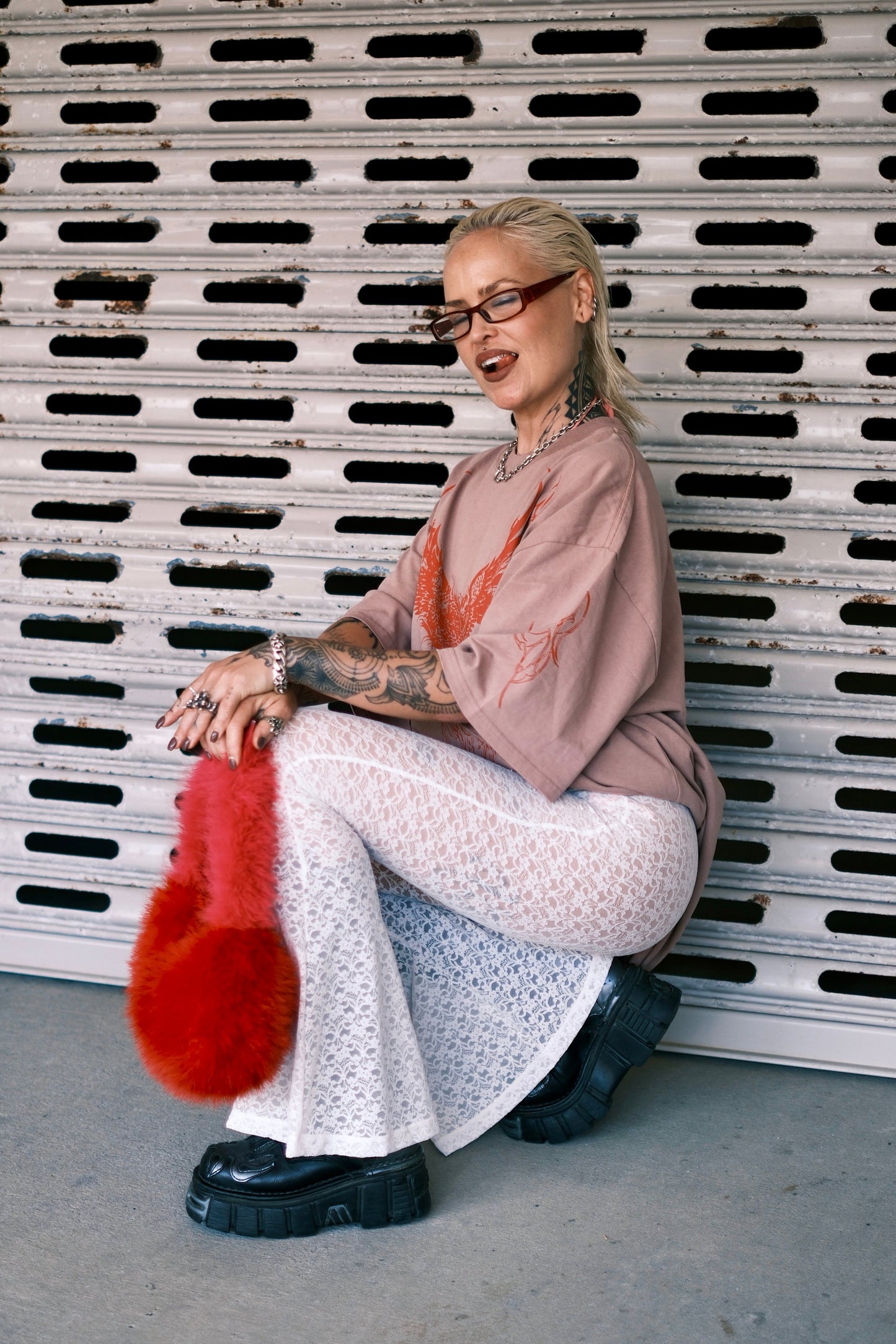 EVOLVE Lace Flares - White