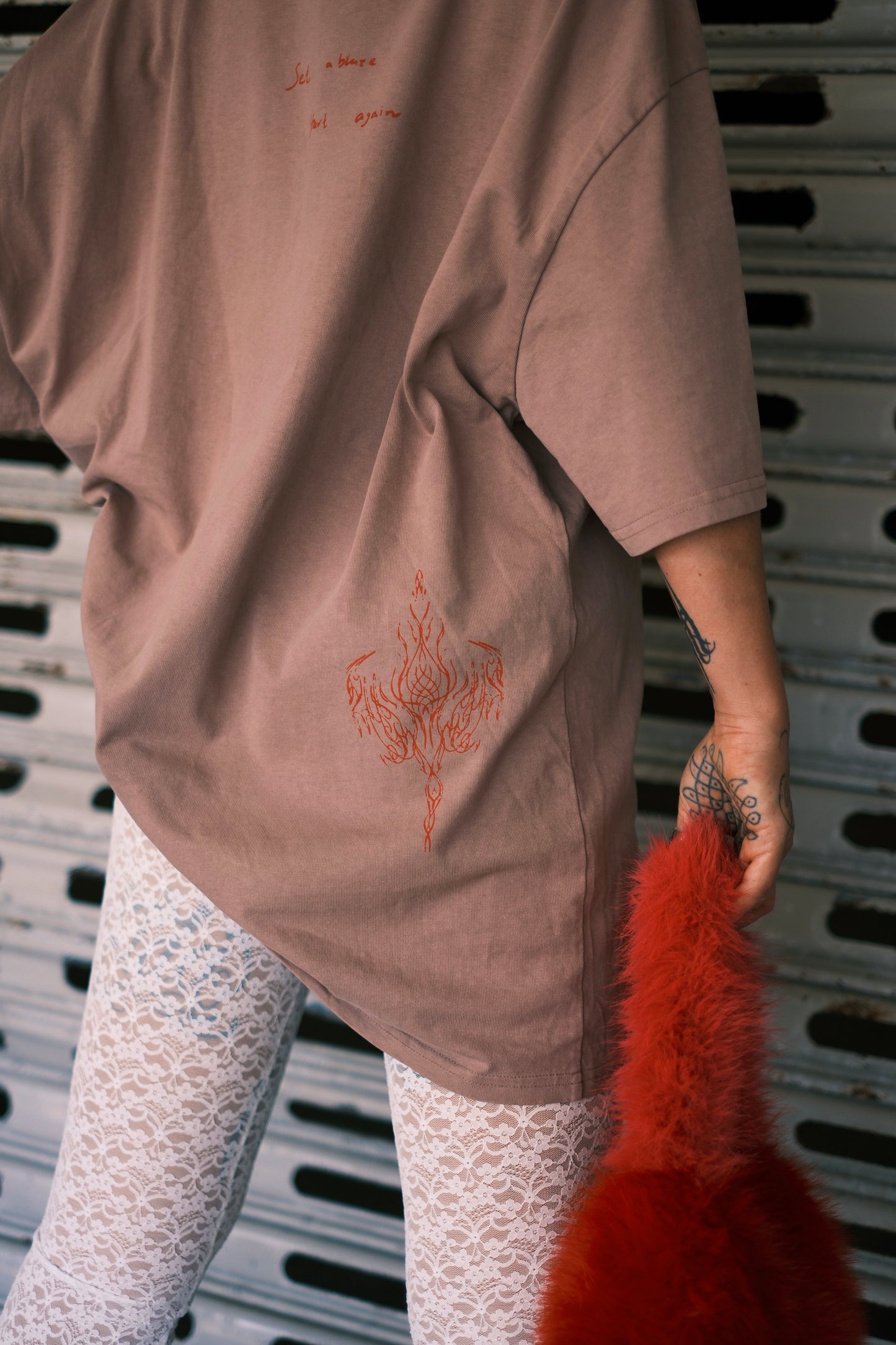 Phoenix Tee - Dusty Pink