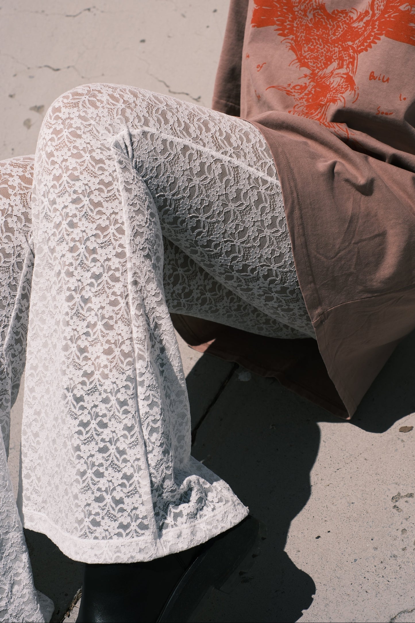 EVOLVE Lace Flares - White