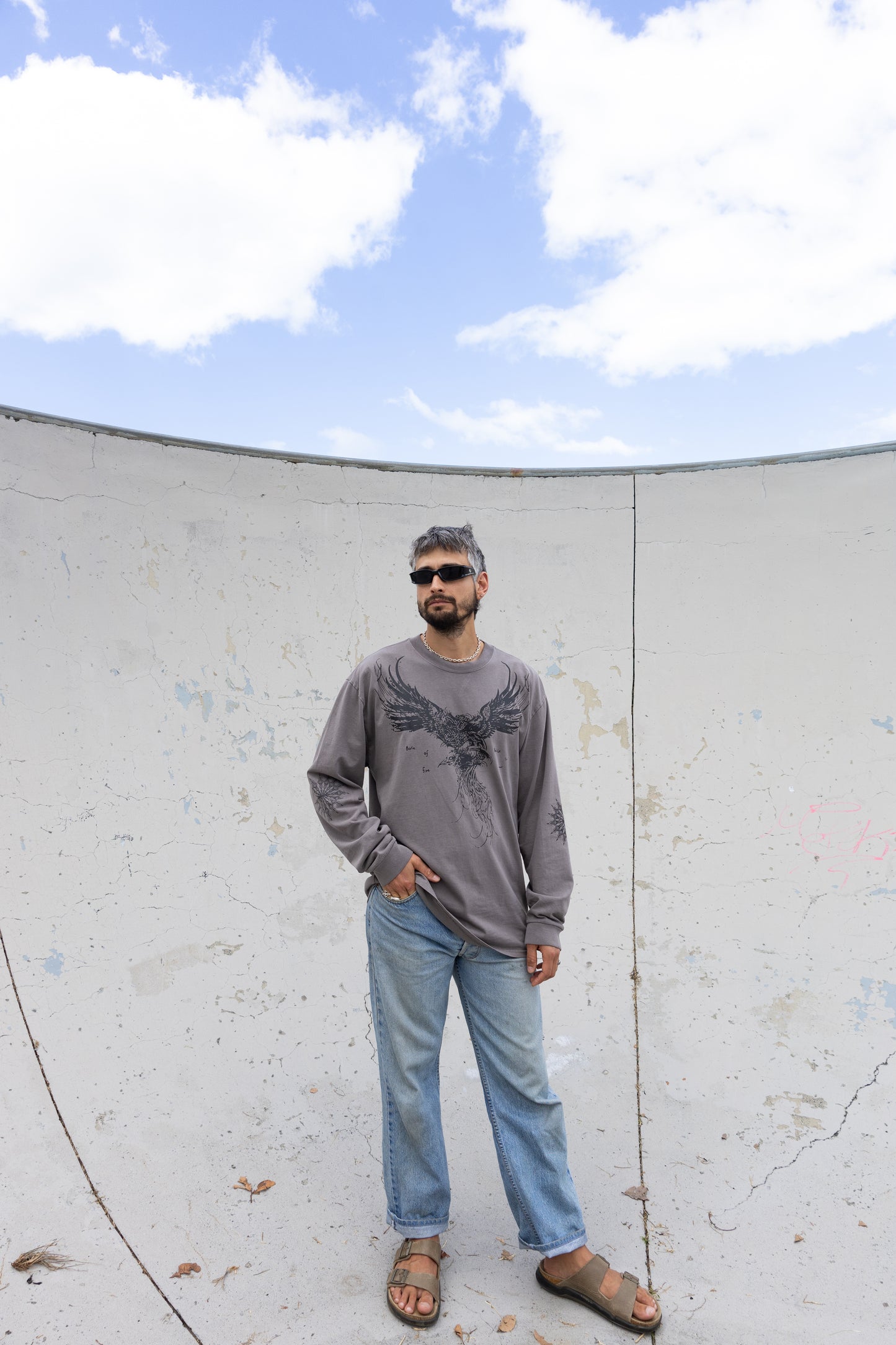PRE ORDER Phoenix LS Tee - Faded Grey