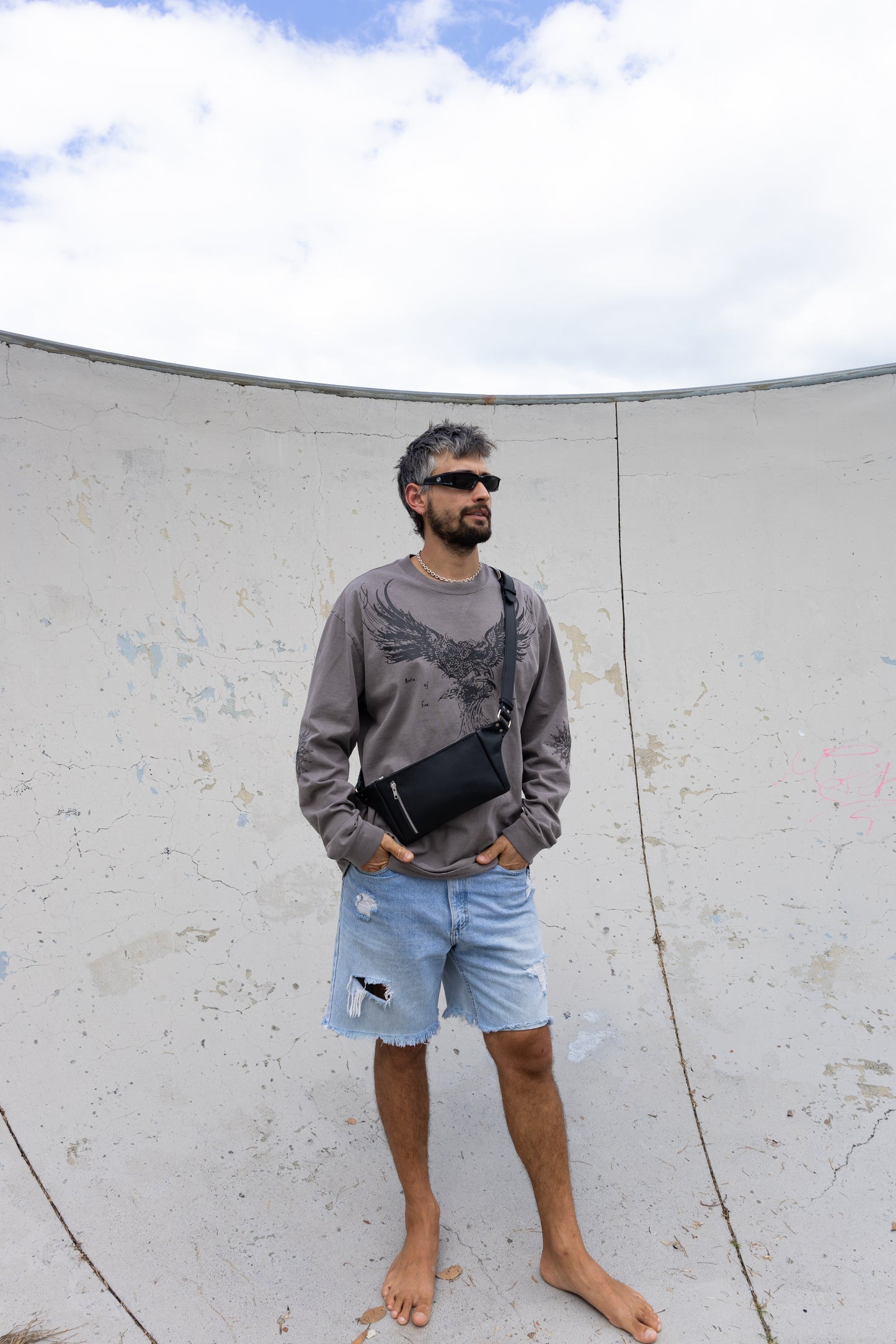 Phoenix LS Tee - Faded Grey
