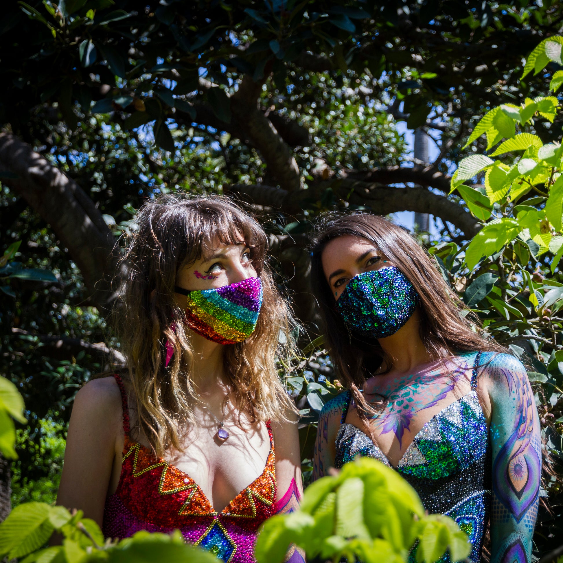 Sequin Face Masks, festival fashion, festival wear, EDC, hand made face covering, dust mask.