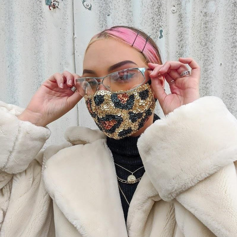 Leopard Lovers Face Mask, Face Masks with a festival style, COVID-19 safe face covering.