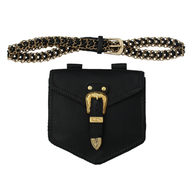 Buckled Belt Bag Gold Festival Bum Bag