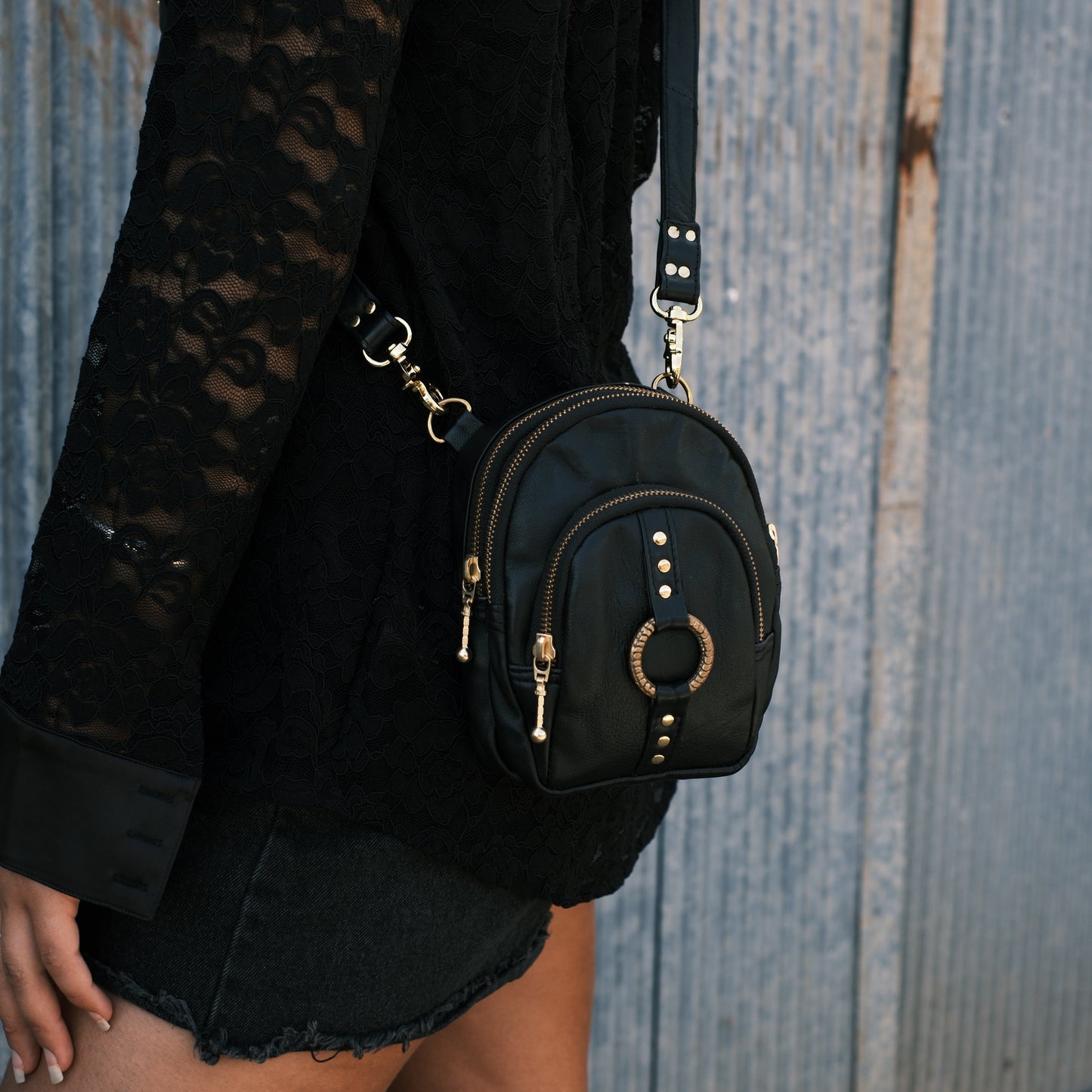 Fun Size Cross Body Bag ~ Gold