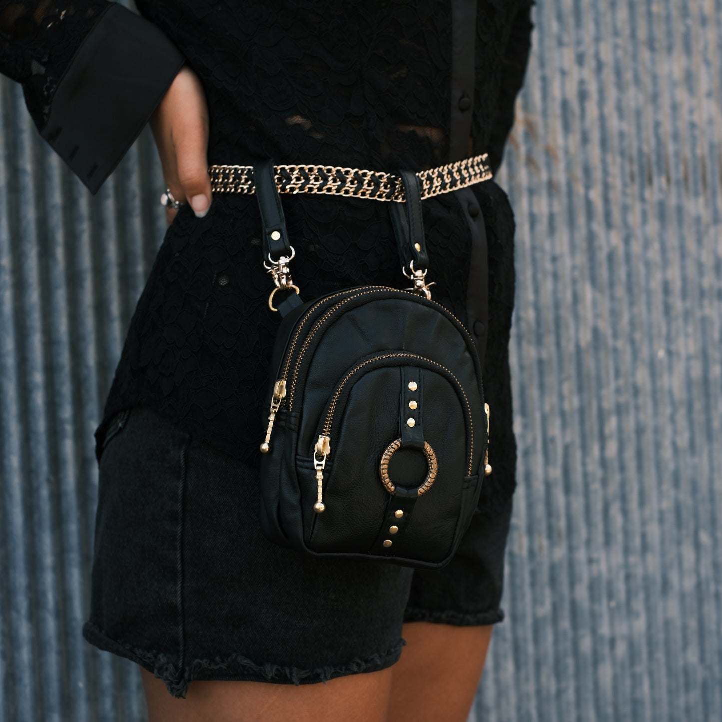 Fun Size Cross Body Bag ~ Gold