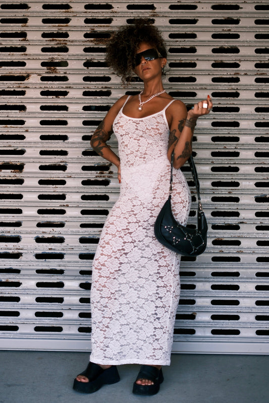 EVOLVE Lace Dress - White