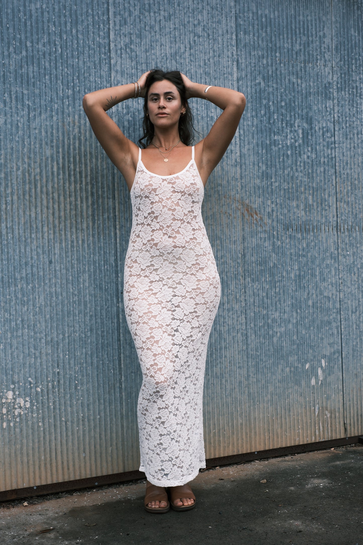 EVOLVE Lace Dress - White