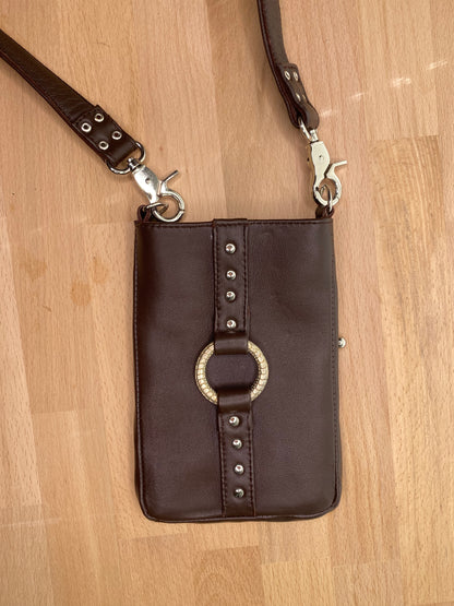 SAMPLE Sidekick Phone Holster ~ CHOC BROWN Silver