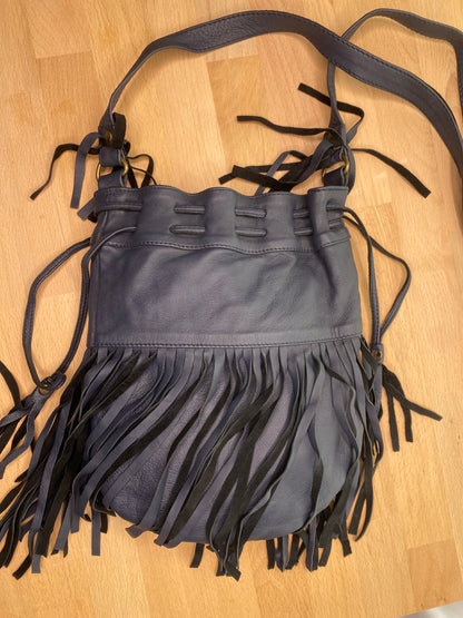 SAMPLE Navy Tassel Shoulder Bag