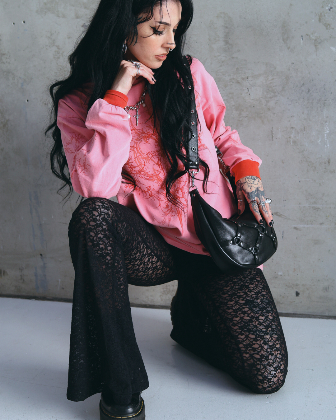 EVOLVE Lace Flares - Black
