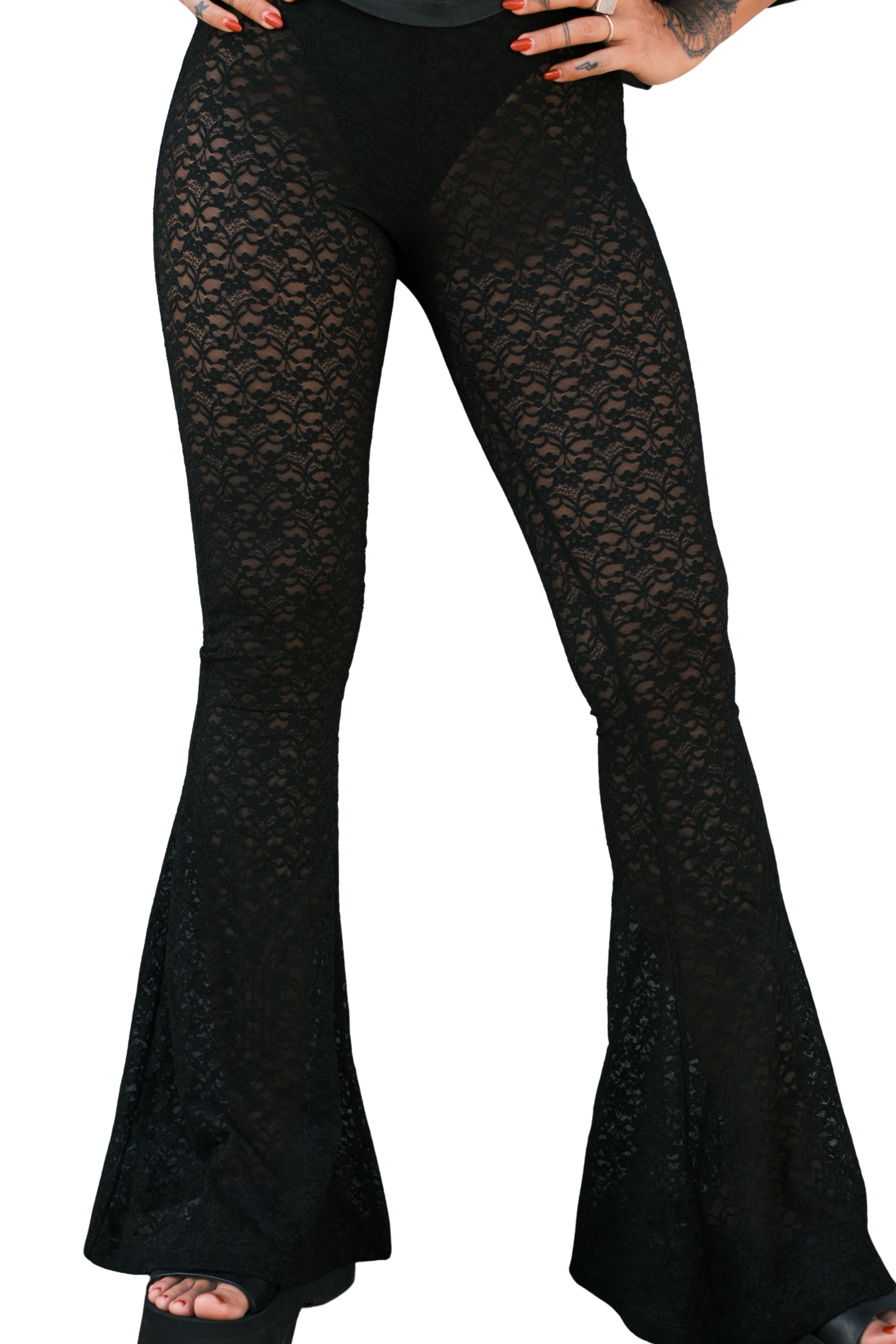 EVOLVE Lace Flares - Black
