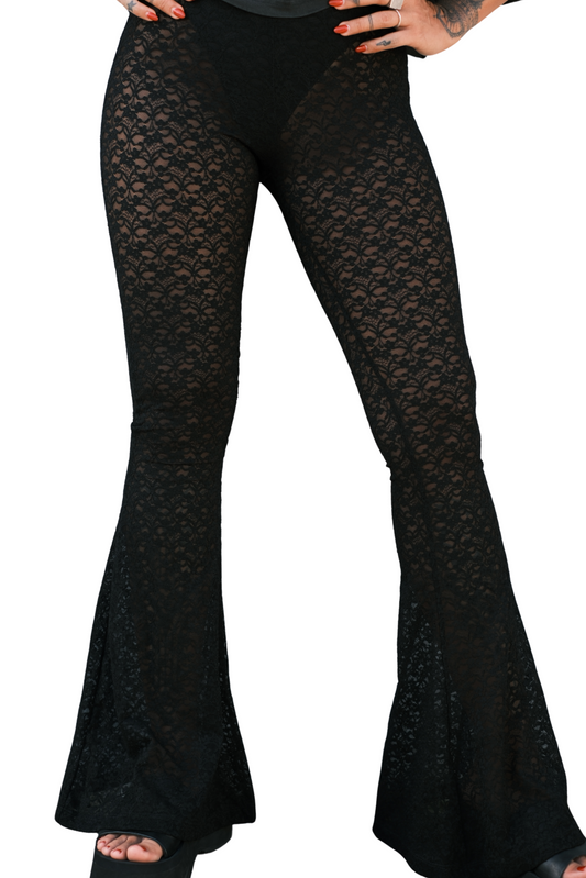 EVOLVE Lace Flares - Black