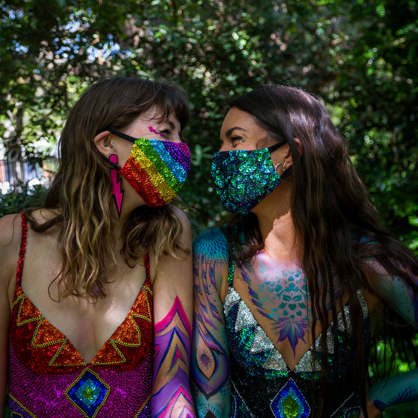 Mermaid Rainbow Sequin Face Mask | Ziji The Label