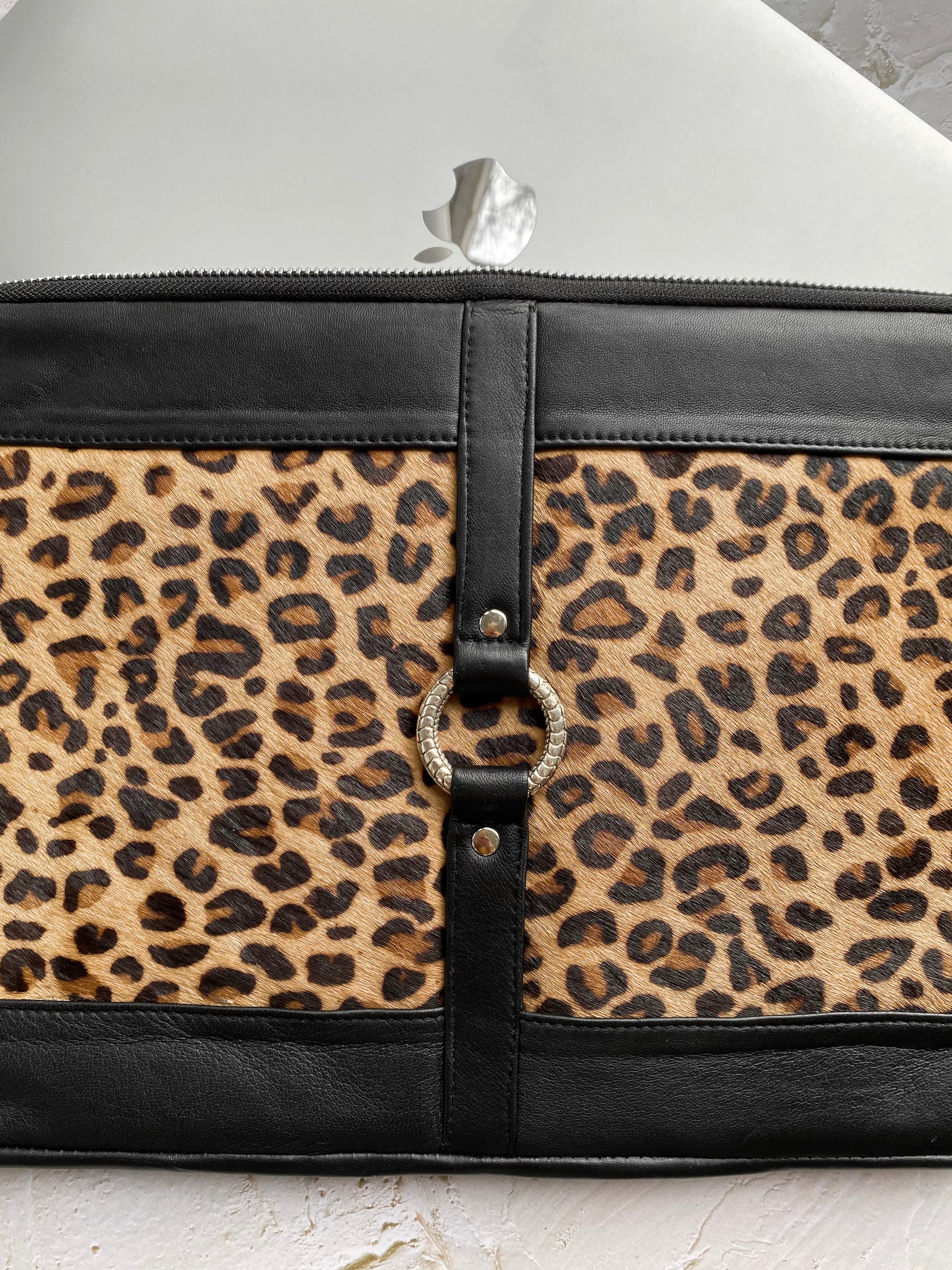 Leopard print laptop online bag