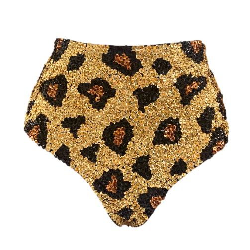 Leopard print gold sequin hot pants, hand made high waist sequin shorts, festival shorts, festival hot pants, festival fashion, booty shorts, leopard shorts, gold sequins, rave wear, rave outfit, EDC, burning man.