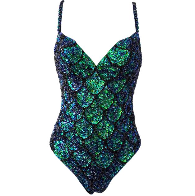 Mermaid pattern Bodysuit, Festival Fashion, green and blue sequins, rave wear, Festival wear, Sequin leotard, Rave Outfit, Festival outfit, Rave Set, EDC, burning man, Swimsuit RAVE Dancer One-Piece Outfit Costume Stage Performance Leotard show girls.
