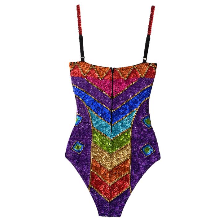 Rainbow sale sequin bodysuit